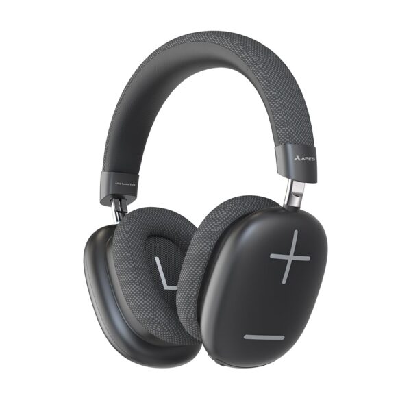 APES Fusion Style Wireless Headphone, 40mm Dynamic Drivers, 50Hrs Playtime, Fast Charge (Black Grey)