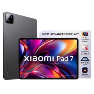 Xiaomi Pad 7 |Qualcomm Snapdragon 7+ Gen 3 |28.35cm(11.16") Display |8GB, 128GB |3.2K CrystalRes Display |HyperOS 2 |68 Billion+ Colours |Dolby Vision...