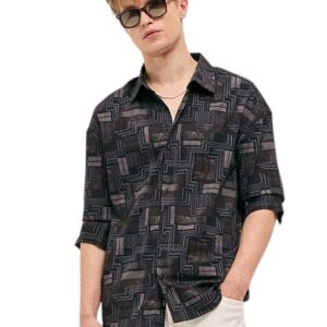 THE BEAR HOUSE Men's Abstract Brushstroke Overshirt