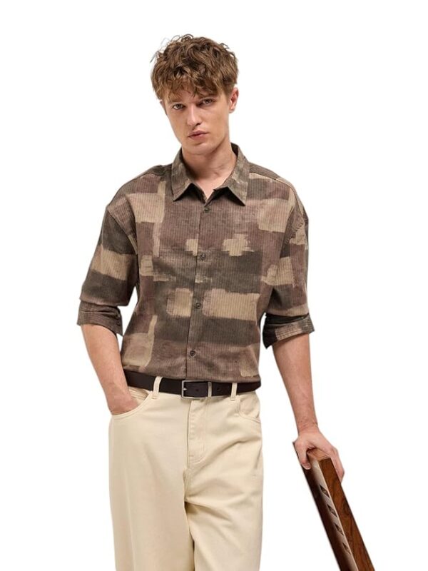 THE BEAR HOUSE Men's Abstract Brushstroke Overshirt