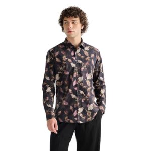 Men’s Floral Printed Shirt – Long Sleeve Casual Button Down | Stylish Designer Dress Shirt for Parties, Office & Everyday Wear