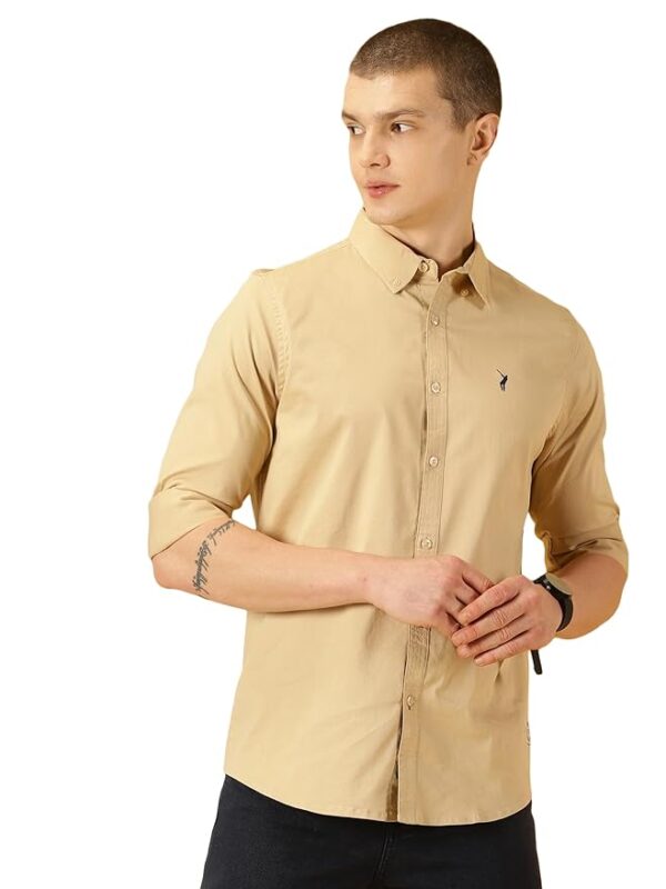 Thomas Scott Mens | Full Sleeve | Solid | Slim Fit | 100% Cotton | Button Down Collar | Shirts